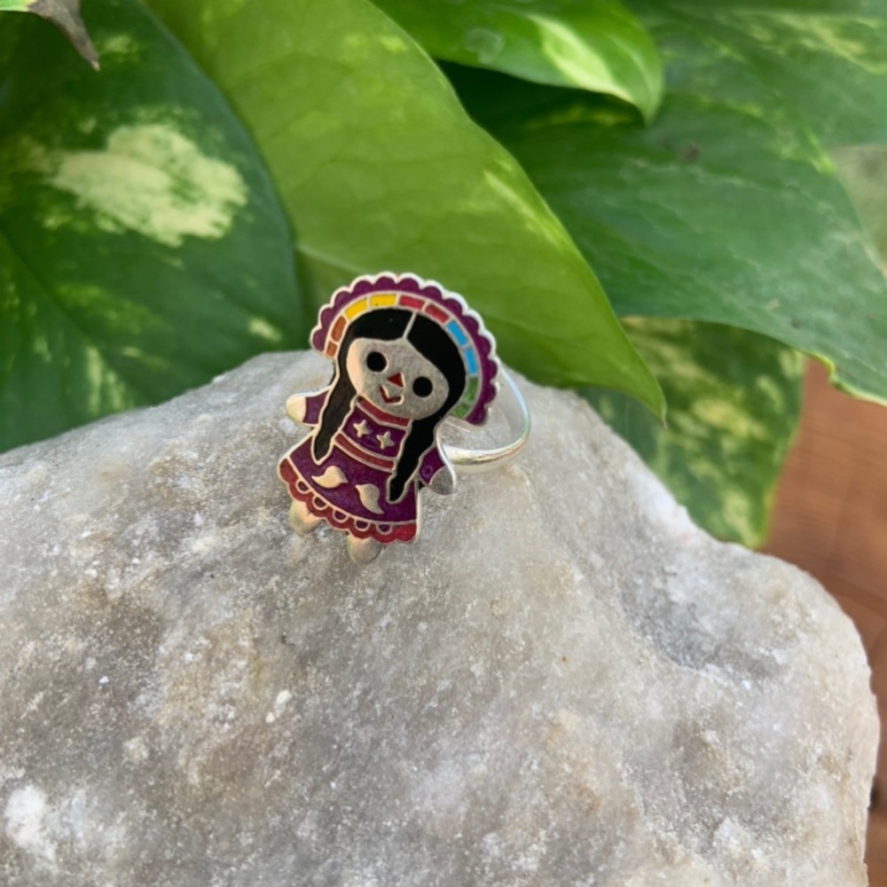 Mexican Lele NICKEL SILVER  RING Adjustable